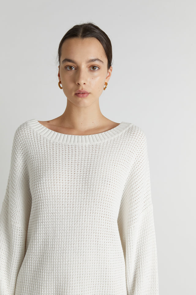 Klein Knit Sweater in White | CAMILLA ...